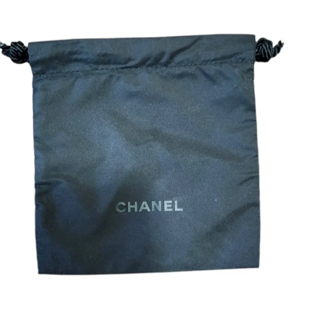 Chanel Black Drawstring Dust Bag Small Size 5.5''x 6''